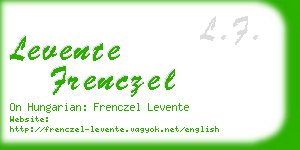 levente frenczel business card